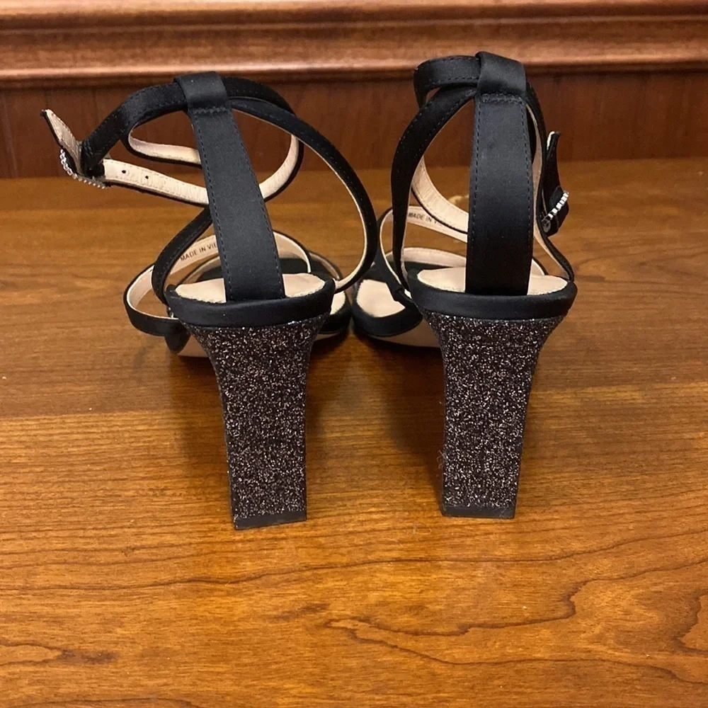 J Crew Ava strappy glitter heels in satin Item BP333